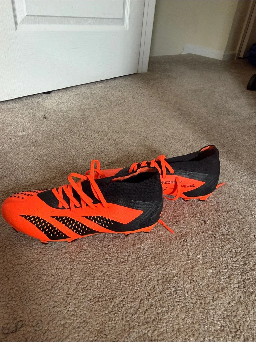 Bright Orange Predator Cleats